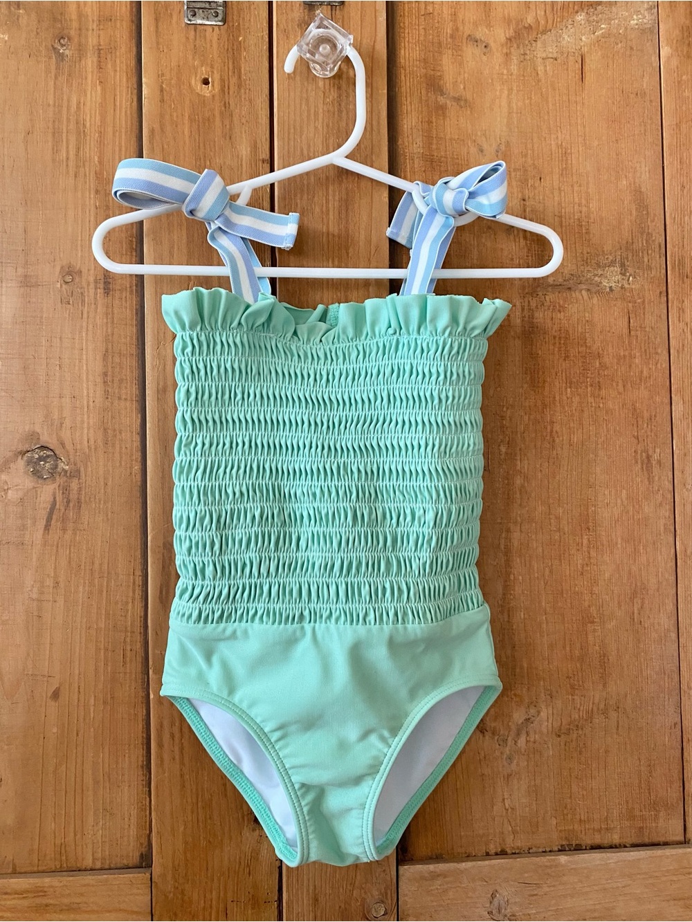 Girls Minnow Green Swimsuit